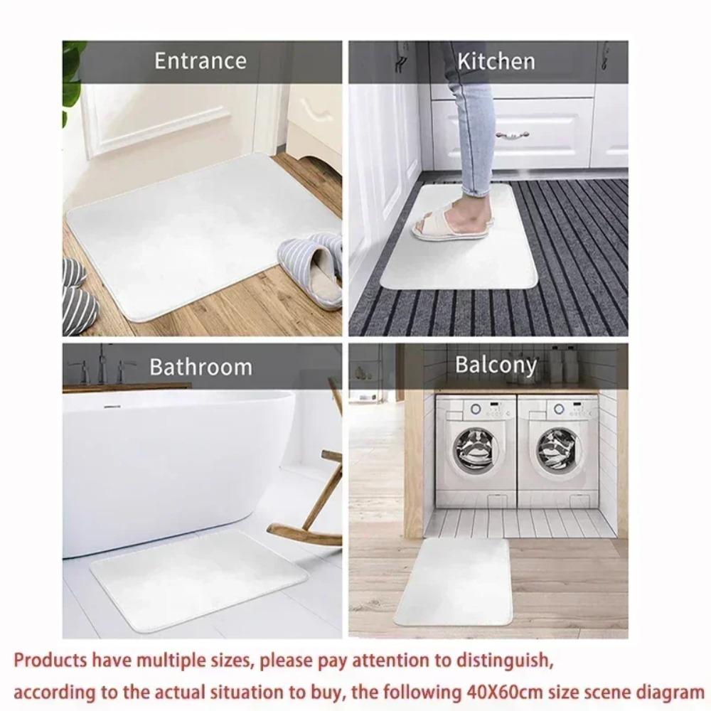 Fluorescent Printed Butterfly Doormat Entrance Minimally Designed Insect Welcome Mat Bathroom Anti-slip Mat Home Decoration