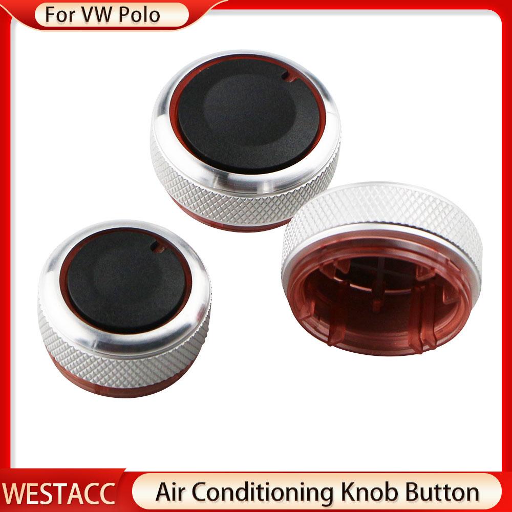 Aluminum Alloy Car Air Conditioning Knob AC Knob Heat Control Switch Button for VW POLO 2004-2013 MK4 MK5 9N 9N3 6R