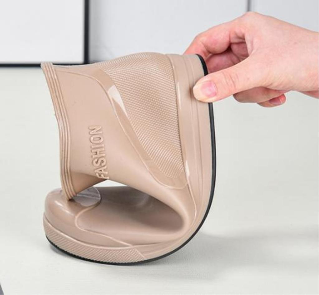 Nestkanina Rain Perfect for Rain or Easy To Walk Perfect for Rainy and Perfect for Commuting and SHO050 Size Women's Low-Cut Boots, Short, Shine,