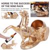 Brown Horse Sculpture Wine Rack Freestanding Wine Bottle Holder Statue Wine Display Stand for Wine Lovers Restaurant Decor