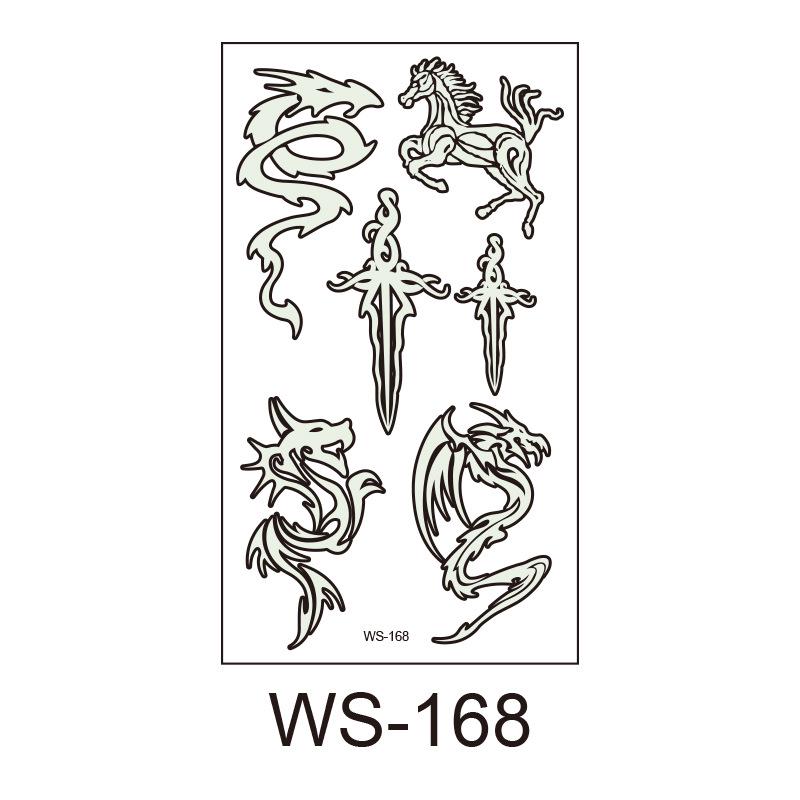 Elektrische Silbe, wasserdichter blauer, im Dunkeln leuchtender Tattoo-Aufkleber, kleiner frischer Regenbogen-Tattoo-Aufkleber, Party-Gesichtsaufkleber