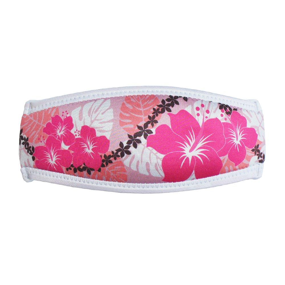 

SeaCanary Snorkeling Diving Mask Strap Cover Hawaiian Hibiscus Pink розовый