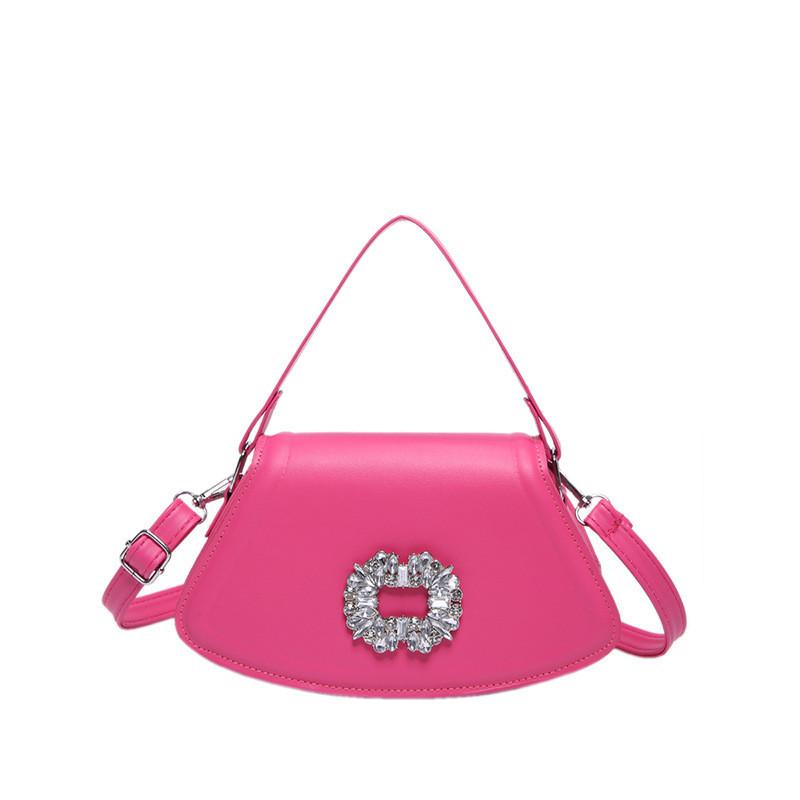 Shoulder Fashion Crossbody Bag With Square Rhinestone Decoration Daily For
