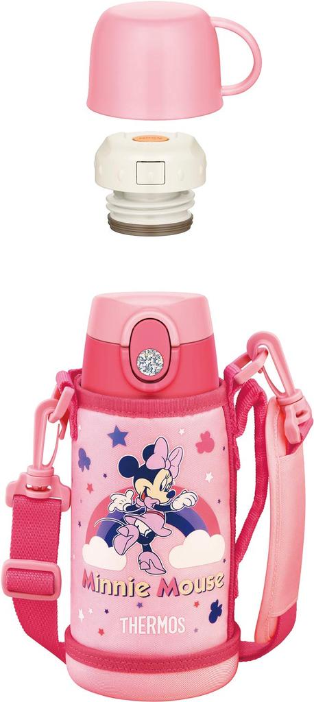 Thermos Vacuum Insulated Two-Way Water Bottle, 0.6L/0.64L, Minnie Mouse Pink, FJO-600WFDS P