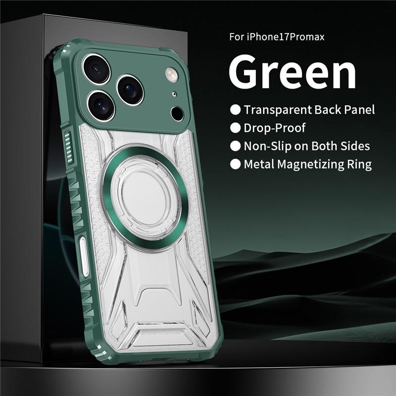 Applicable To IPhone17ProMax Magnetic Mobile Phone Case Magsafe Magnetic Suction 16Pro Transparent 15 Protective Case All-inclusive
