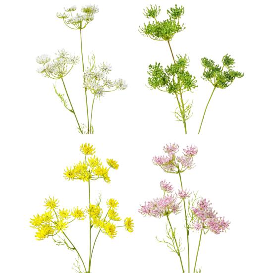 Fiore di pizzo artificiale Vivido fai da te di lunga durata Durevole Fiore di pizzo artificiale bianco/verde/giallo/rosa per la casa