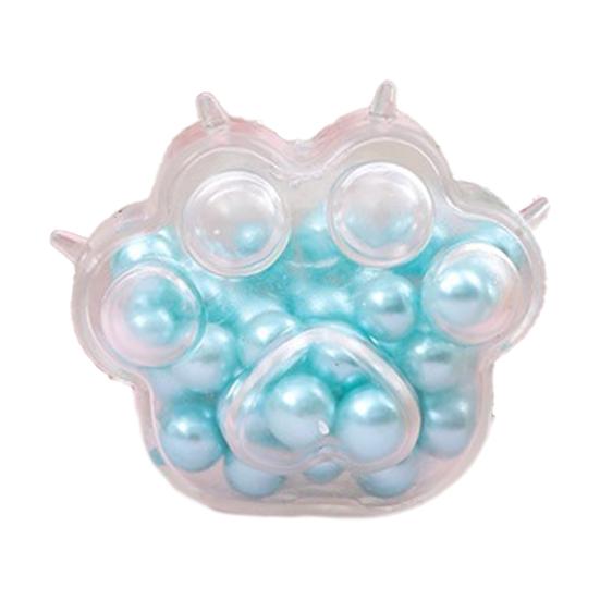 Stress Relief Milk Tea Toy Slow Rising Bead Filled Shell Cat Paw Geometry Squeeze Pinch Toy Focus Aid Anti-anxiety Hand Relaxation Toy