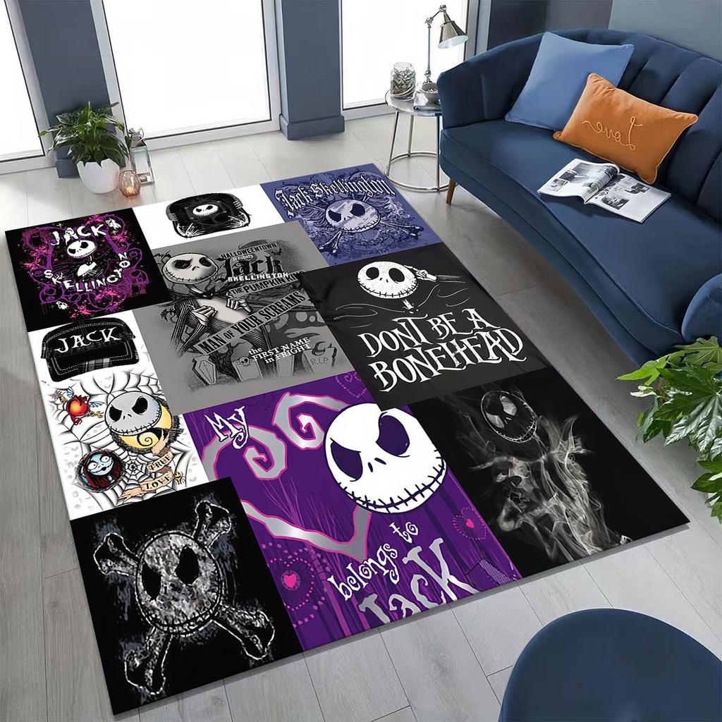2026 New The Nightmare Before Christmas Jack Cartoo Rug for Bedroom Living Room Sofa Home Doormat Decor, Kid Non-slip Floor Mat