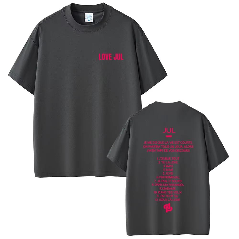 Unisex T-Shirt Liebe Jul 2026 Merch T-Shirt Unisex Kleidung Hip Hop Popmusik Tee Unisex Mode Lässiges Kurzarm Oberteil Streetwear