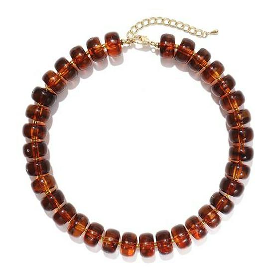 Bright Bohemian Beach Choker: Jelly-Colored Acrylic Resin Necklace for Women
