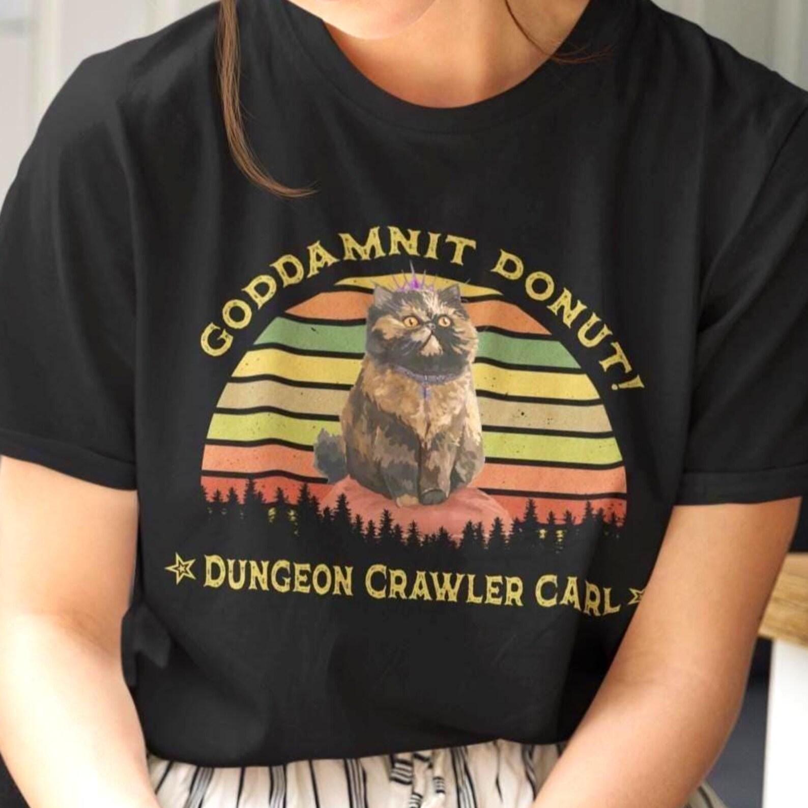 Retro God Damnit Donut Shirt -Dungeon Crawler Carl Tshirt,Princess Donut and Mongo Tee S
