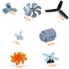 41530 2479 2460 87751 43122 43121 15790 6041 18753 Propeller Driven Aircraft Engine Construction Block MOC Technical Assembles Brick