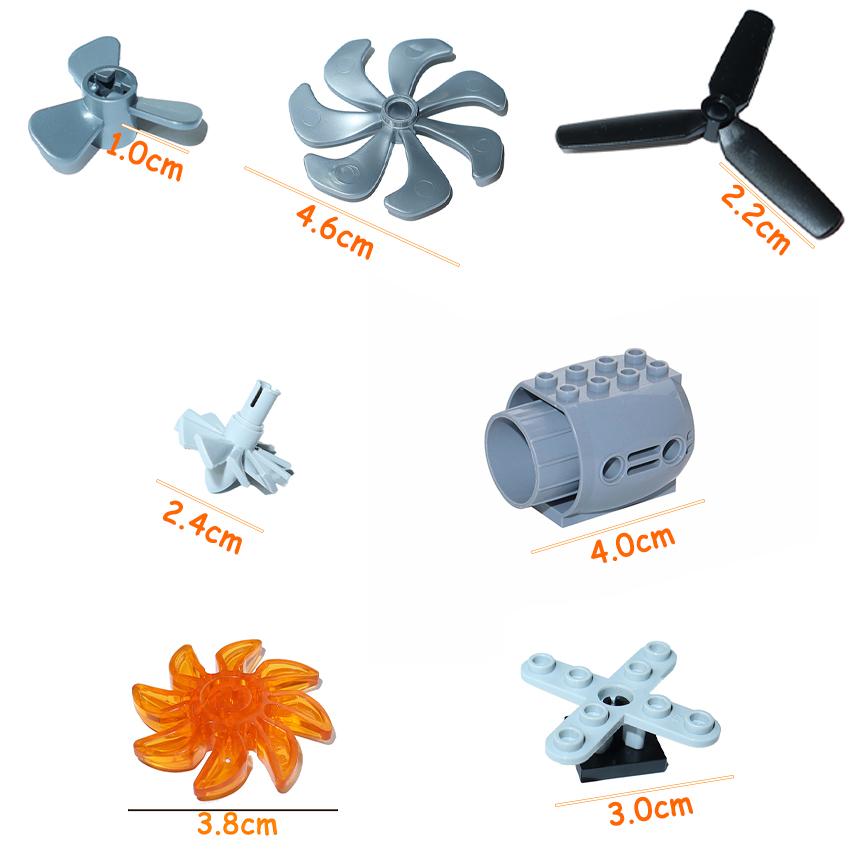 41530 2479 2460 87751 43122 43121 15790 6041 18753 Propeller Driven Aircraft Engine Construction Block MOC Technical Assembles Brick