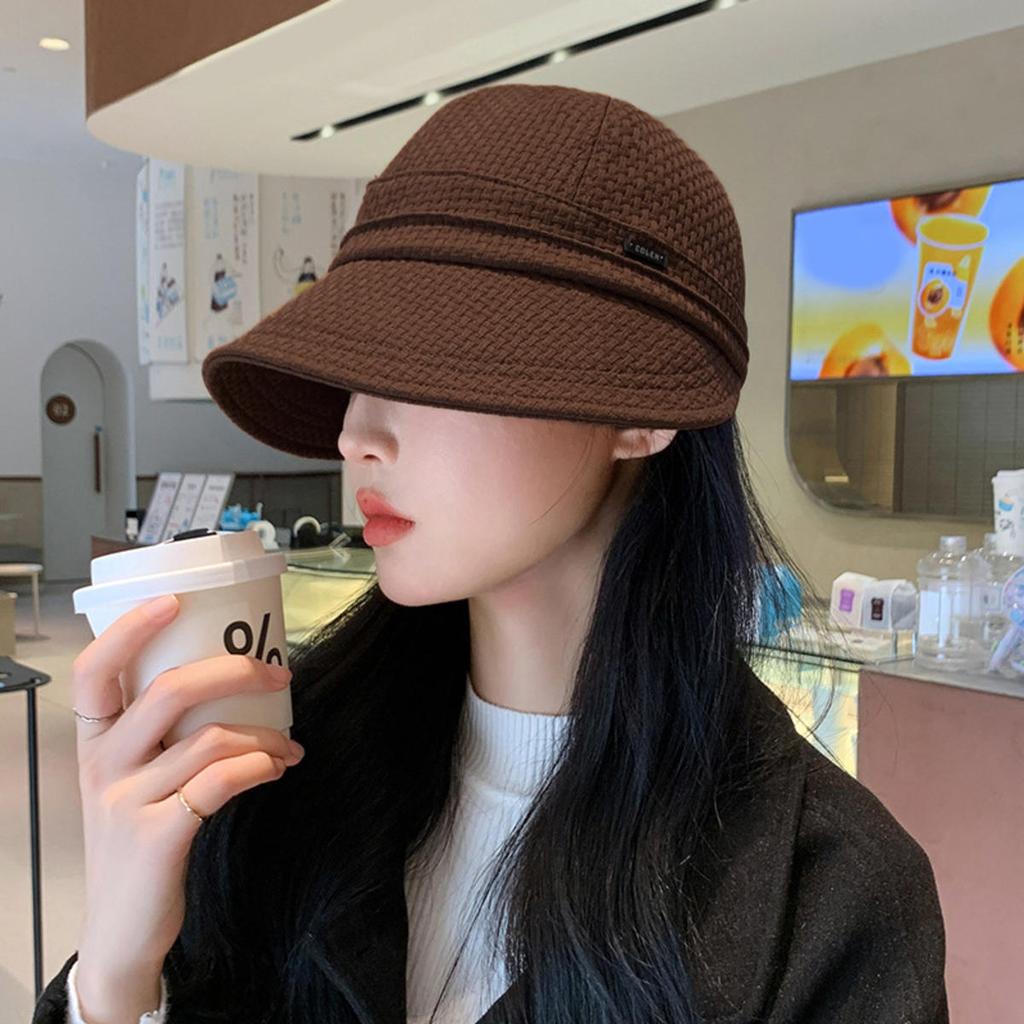 Women's Foldable Sunhat Summer Outdoor Beach Fisherman Hat Sunscreen UV Protection Cap Adjustable Polyester Wide Brim Buckle Cap