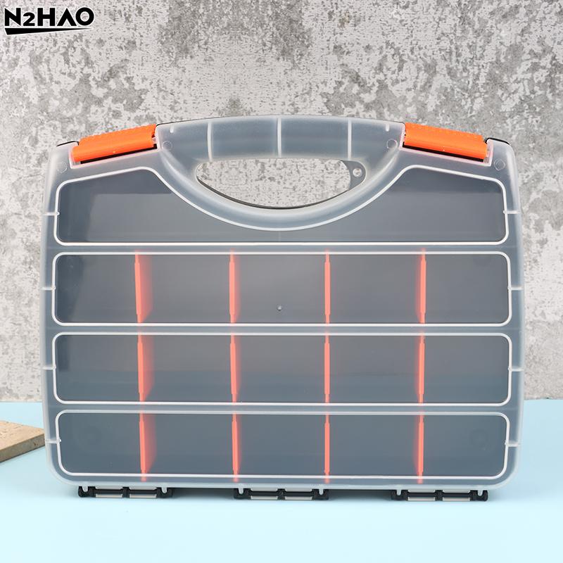 Organizzatori e Contenitori per Attrezzi Contenitore in Plastica Scomparto Regolabile Staccabile Cassa per Attrezzi Ferramenta Elementi di Fissaggio Viti