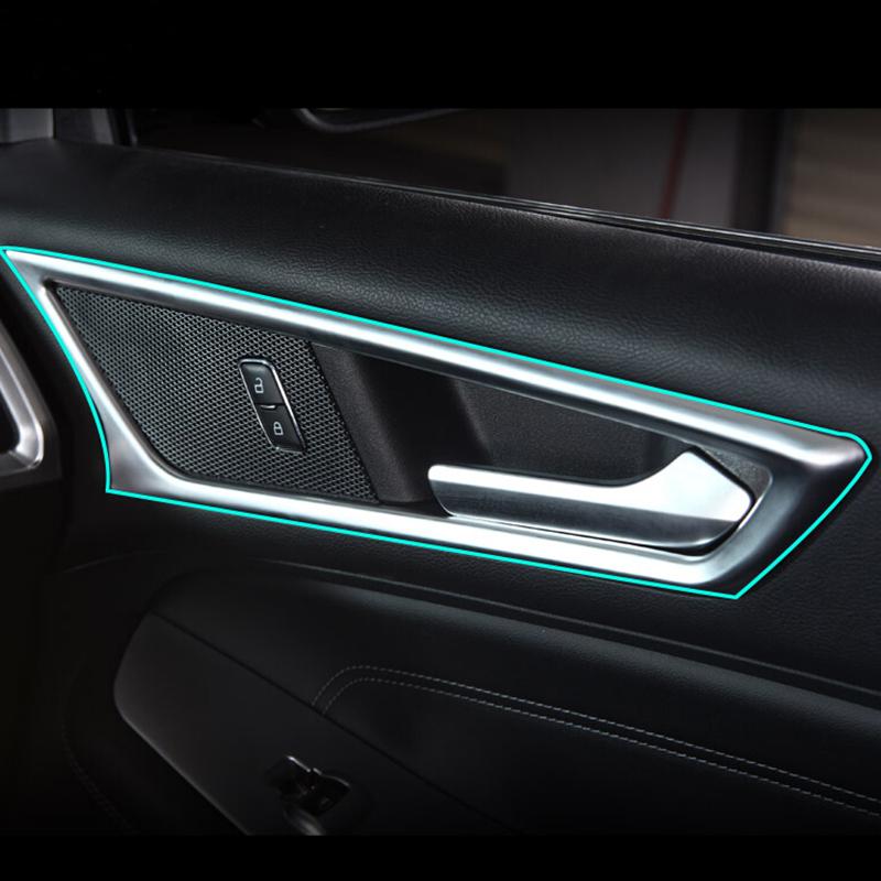 Plastic ABS cromat pentru Ford Edge 2015 2016 2017 Accesorii pentru mașină Protector pentru ușă interioară pentru cadru capac ornamentat autocolant auto