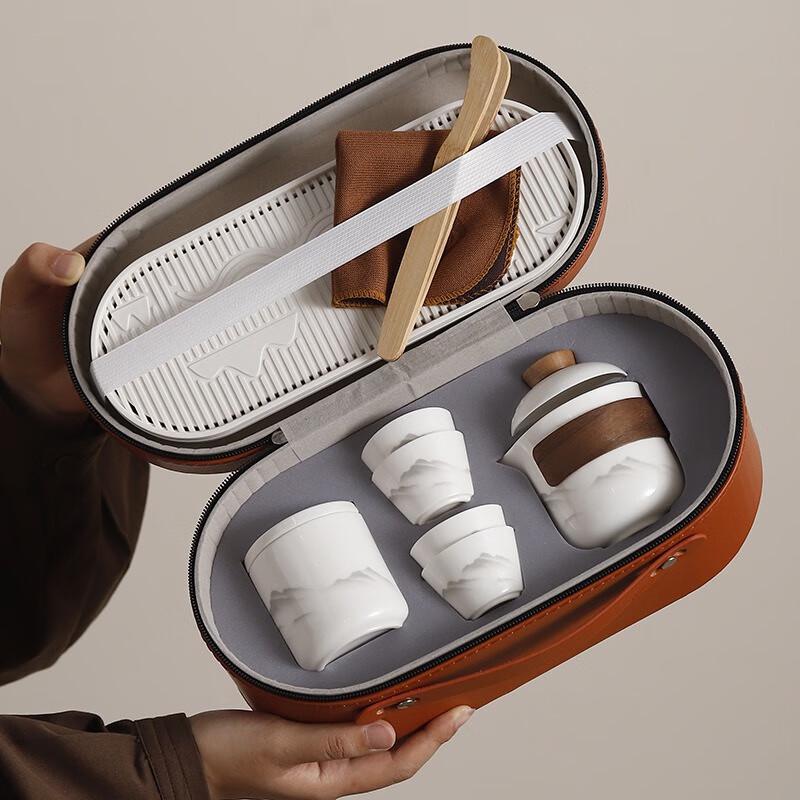 Shangqi Ceramic Portable Kung Fu Travel Tea Set
