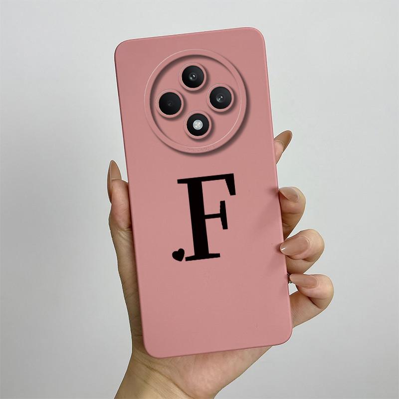 Per Oppo Reno12 F FS 5G 4G Custodia Cover Morbido Silicone TPU Lettere Carine Custodie Protettive Complete Per Reno 12F 12FS Bumper Fundas