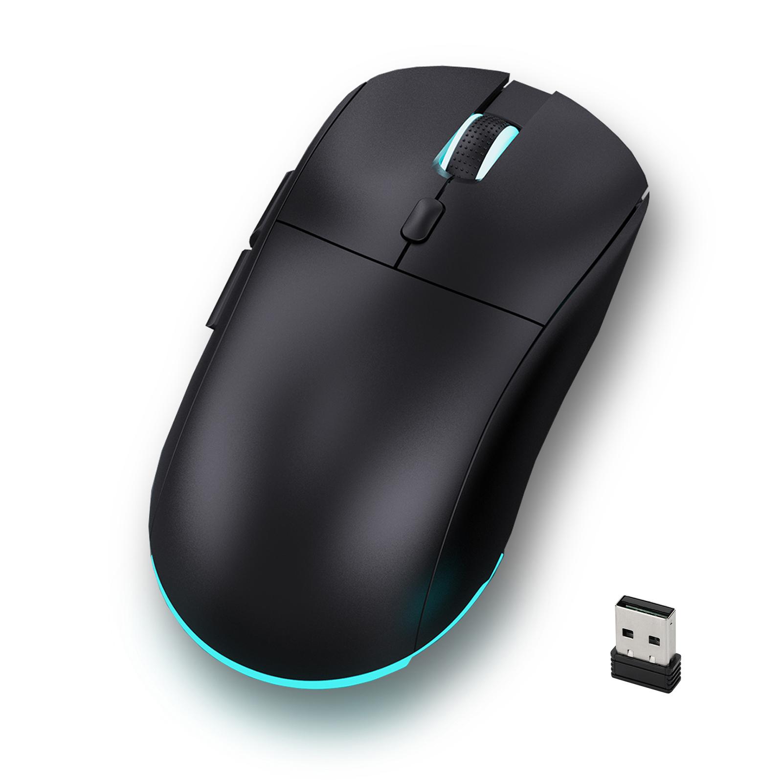 

2.4G беспроводные мыши перезаряжаемые тихие компьютерные мыши для ноутбука настольного компьютера портативный USB A чёрный