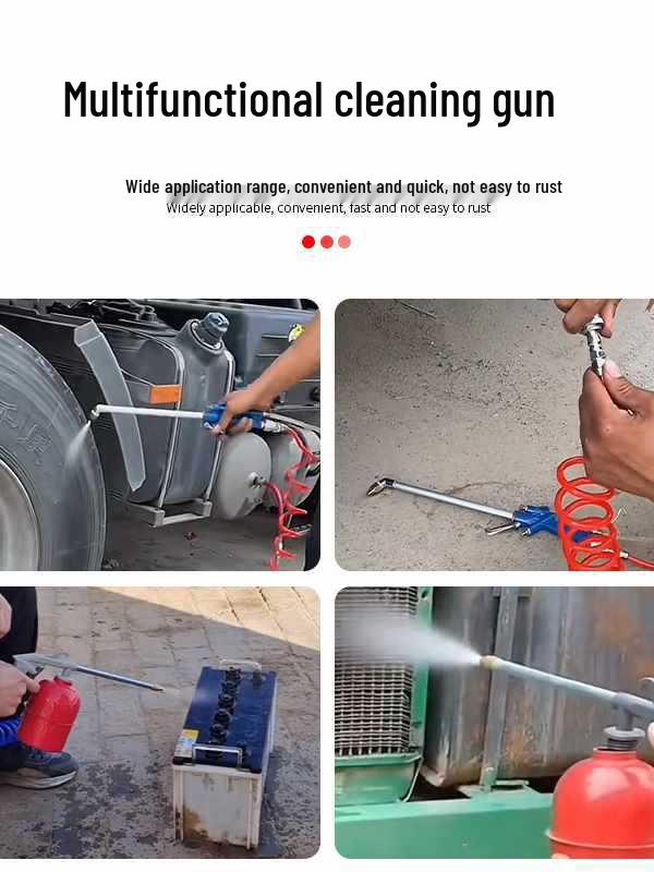Dual-Use High-Pressure Air Spray Gun for Engine Cleaning