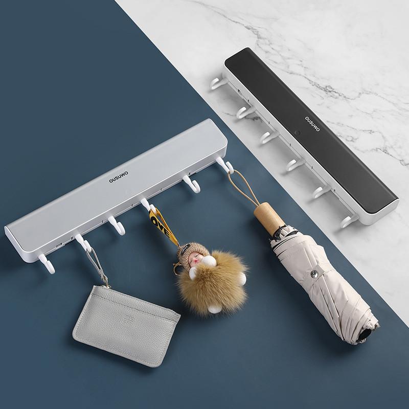 Modern Minimalist Wall Mount Door Hook With Abs Material For Bathroom And Toilet Storage