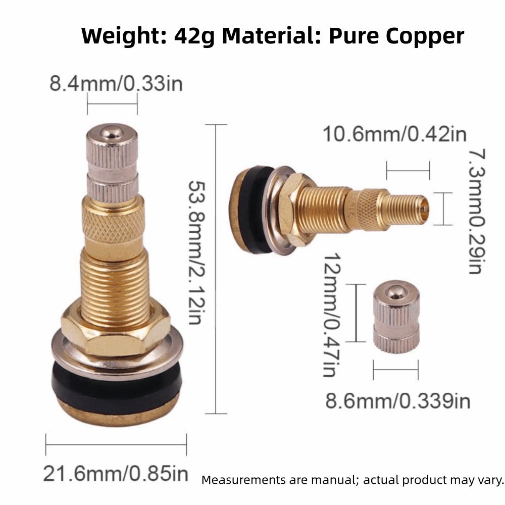 10 Pack Clamp-In TR618A Valve Stems Heavy-Duty Durable Tubeless Clamp Fast Flow Valve Core Air Liquid Valve Farm Machinery