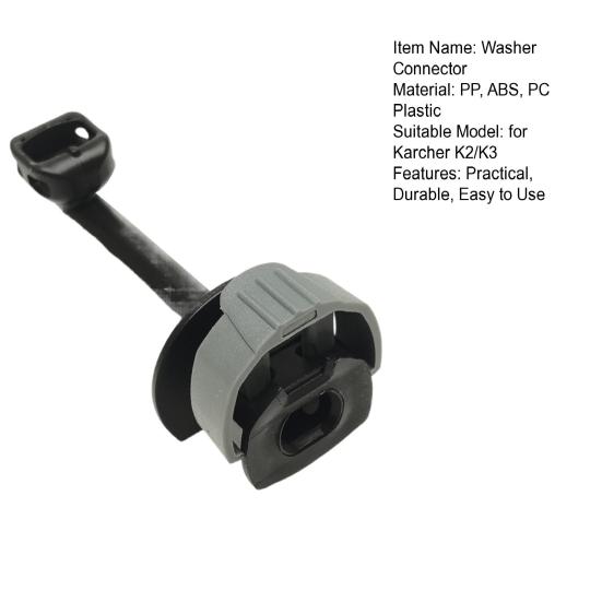 Příslušenství k pračce Koleno Výstupní hadicový konektor Robustní konstrukce Design bezpečnostní spony Univerzální pračkové nářadí pro Karcher K2/K3