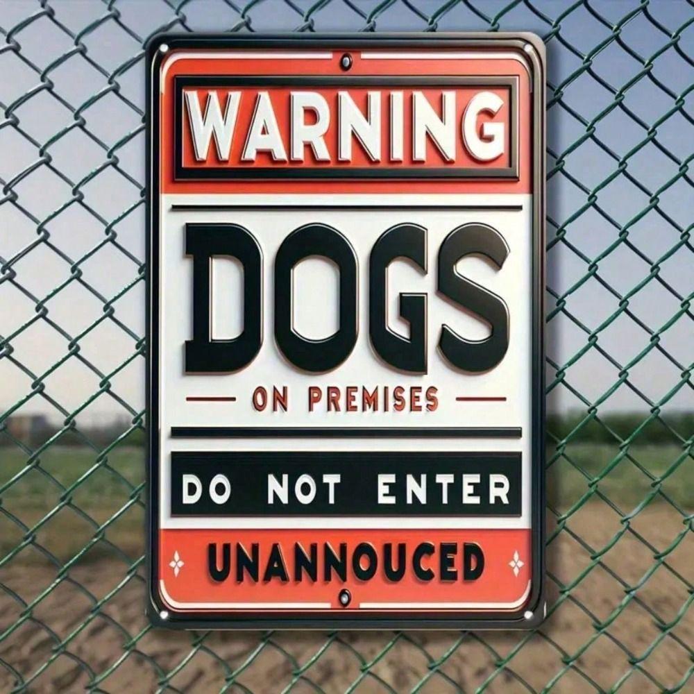 Vintage Tin Sign Metal Poster Wall Decor Beware Of Dog Retro Plaque For Home Bar Cafe Garage