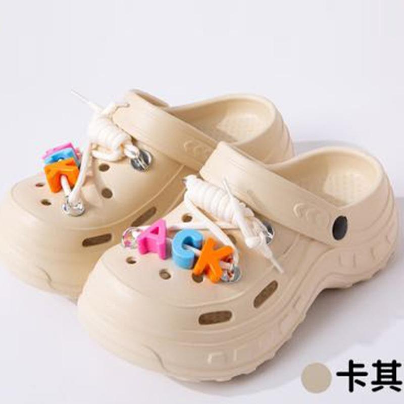 New thick-soled slippers women wear non-slip and wear-resistant cute cartoon eva slippers hole shoes wholesale