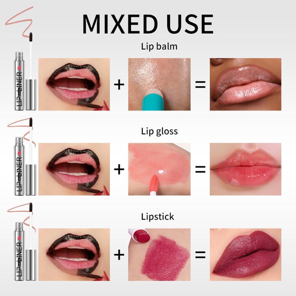 Lakerain Peel Off Lip Liner Tattoo, Waterproof Long Lasting Matte Lip Liner, Smudge Proof Transfer Resistant Peel Lip Makeup Liner for Lips