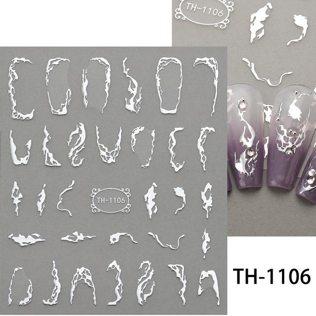 Nail Art Sticker Diablo Series European And American Halloween Laser Spider Scorpion Thin Fortitude Back Glue Nail Sticker