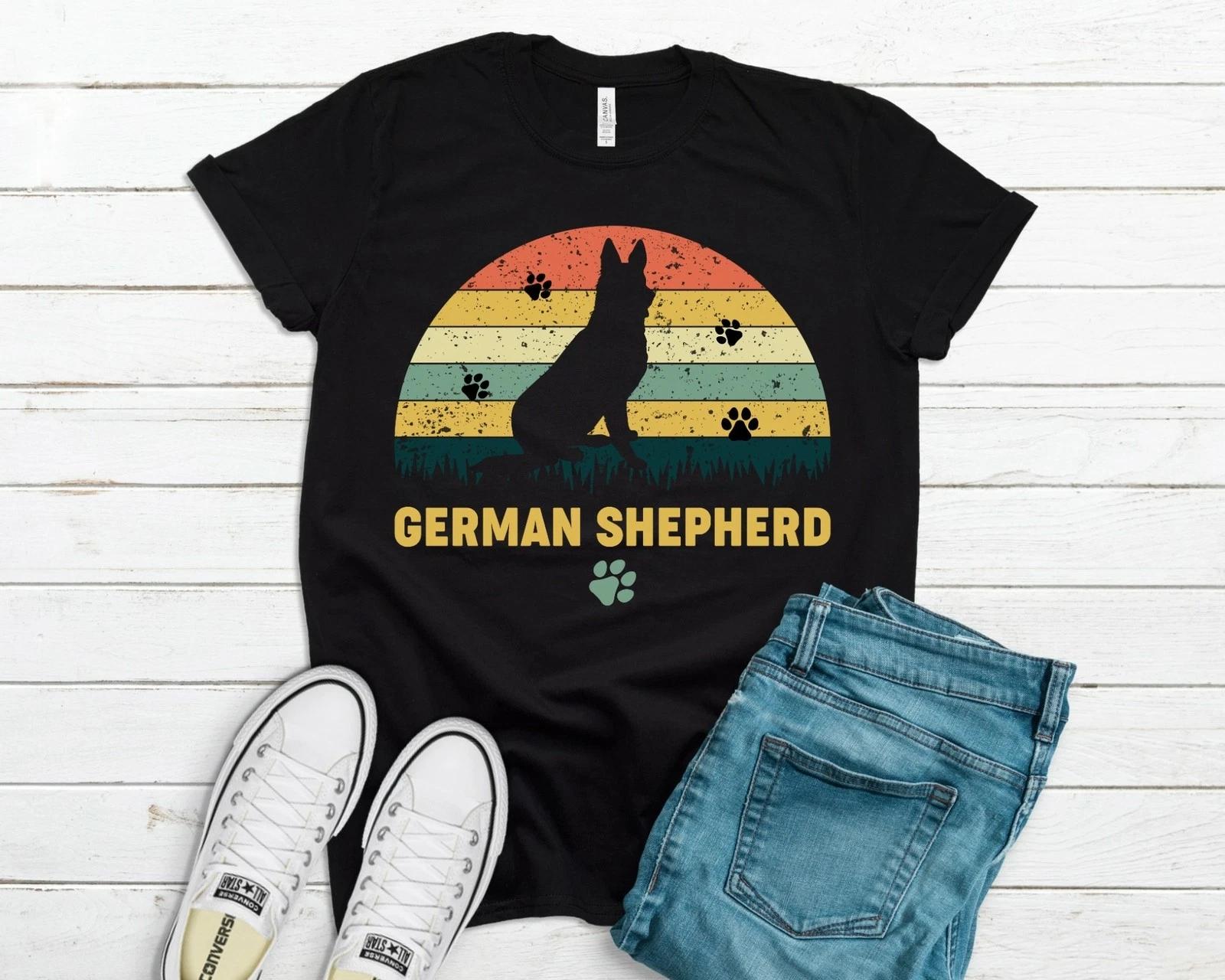 Love German Shepherd , Unisex T Shirt, Super Soft 100% Cotton, dog lover t Shirt L