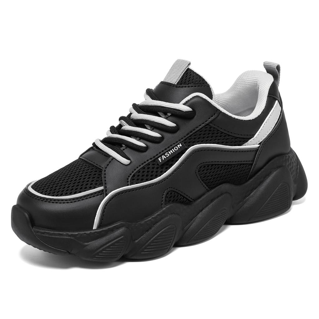 Mode Sport Trend Damen Schuhe 2024 Frühling Neu Mesh Dicke Sohle Doppelte Schnürsenkel Retro Koreanische Lässige Dad Schuhe 36-41