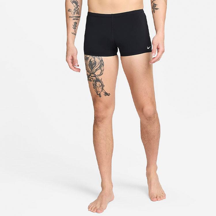 New Nike Swim Men's Square Leg Jammer Swimsuit Swimming Shorts Men's Black NESSA002-001