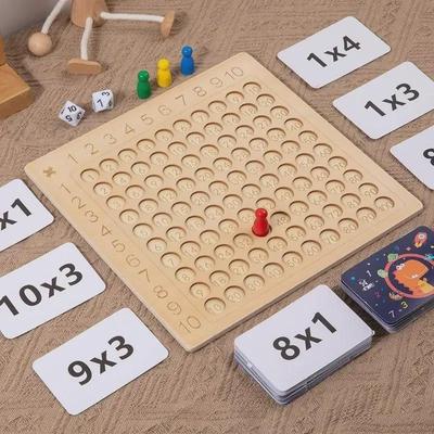 Übungskarten zum Multiplizieren: 99-Tabellen-Rezitations- und Reaktionsspiel-Lehrhilfe
