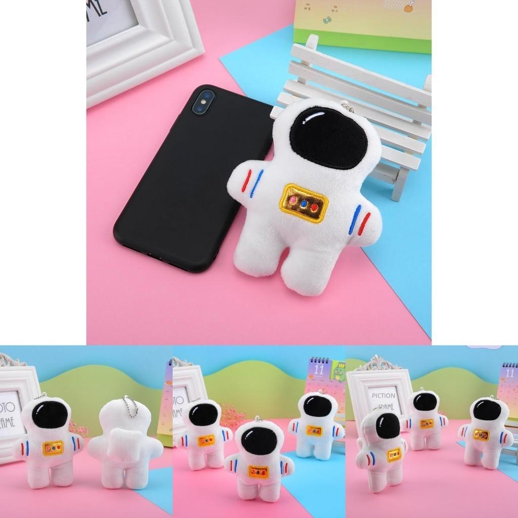 Adorable White Astronaut Plush Toy Keychain Soft Short Plush Stuffed Doll 12cm