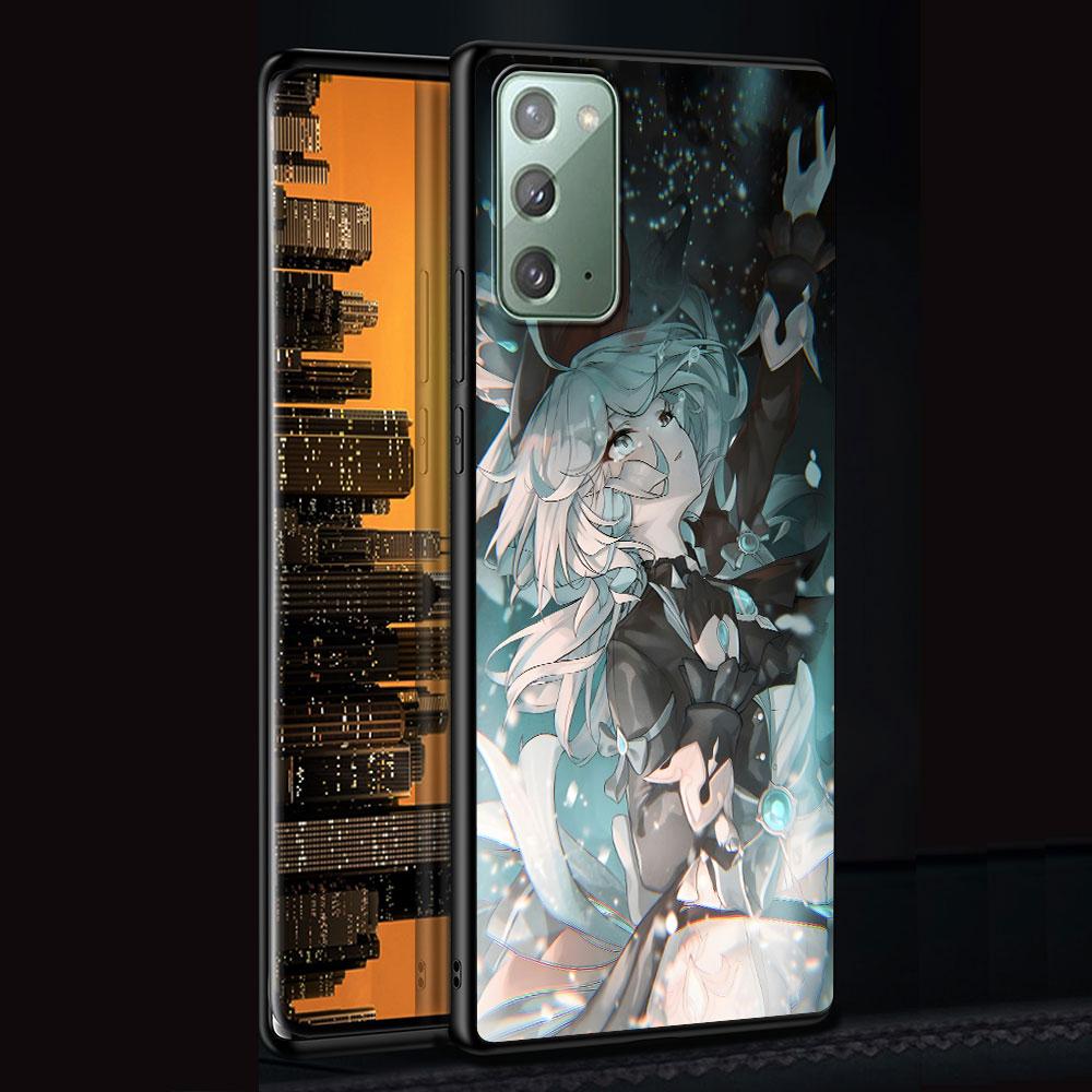 Genshin Impact Furina Case for Samsung Galaxy Note 20 Ultra 8 10 Lite 9 TPU Phone Cover Note 10 Plus Black Soft Shell Funda Capa