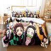 Hot Kamado Nezuko Bedding Sets Anime Demon Slayer Bedspread for Teens Girls Fashion Twin Single Queen King Full Size Duvet Cover