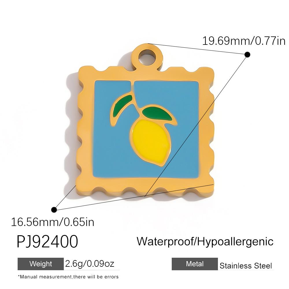 Stainless Steel DIY Jewelry Accessories Cartoon Enamel Pendant for Bracelets and Necklaces