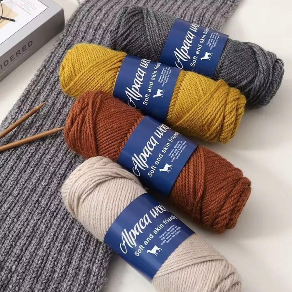 1Roll Handicraft Alpaca Wool Yarn Soft Warm Coarse Yarn DIY 100g Knitting Crocheting Yarn