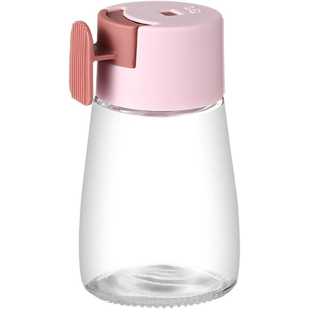 Measuring Salt and Pepper Shakers Precise Quantitative Ration Spice Dispenser Air-Tight Clear Glass Seasoning Bottle for Kitchen