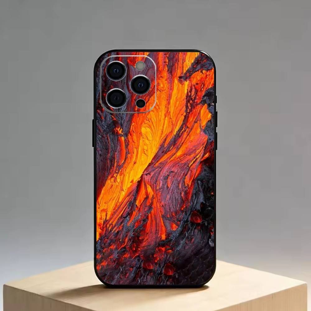 Volcano Phone Case Silicone Soft For IPhone 17 16 15 14 13 12 11 X XR Plus Pro Max Plus
