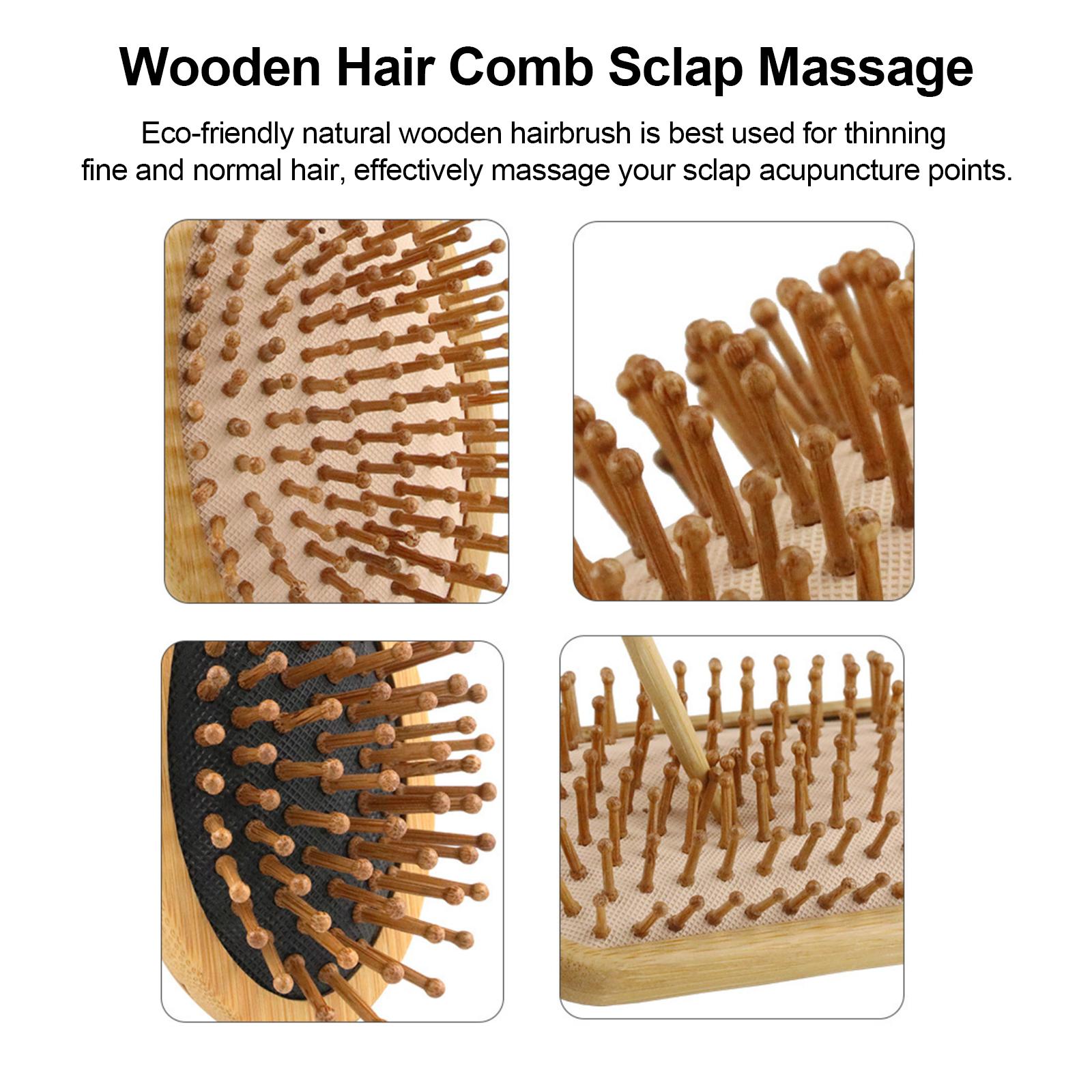 Wooden Hair Comb Sclap   Brush Hair Brush     Comb Anti-static Hair Brushes Scalp   Comb Hair Styling Tool