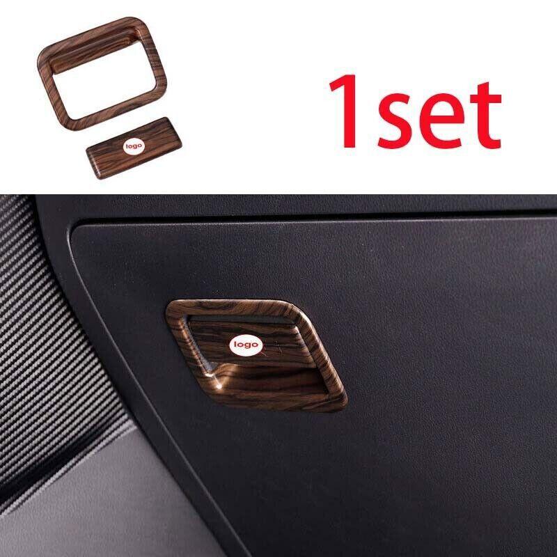 19- Inner Co-Pilot Storage Box Handle Brown Wood Grain Trim For Toyota RAV4