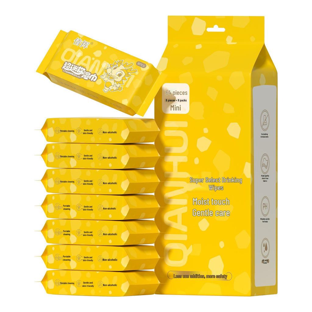 Portable Mini Baby Wipes: Disposable Hand & Mouth Cleaning for Infants & Toddlers