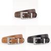 Genuine Leather Belt For Men With Silver Buckle Durable Twoply Cowhide For Casual And Formal Wear