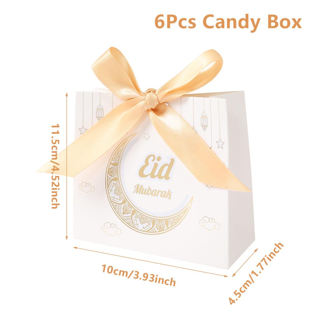 Ramadan Kareem Gift Packing Boxes 2025 Eid Mubarak Ramadan Decoration for Home Eid Al Adha Islamic Muslim Party Decor Candy Box