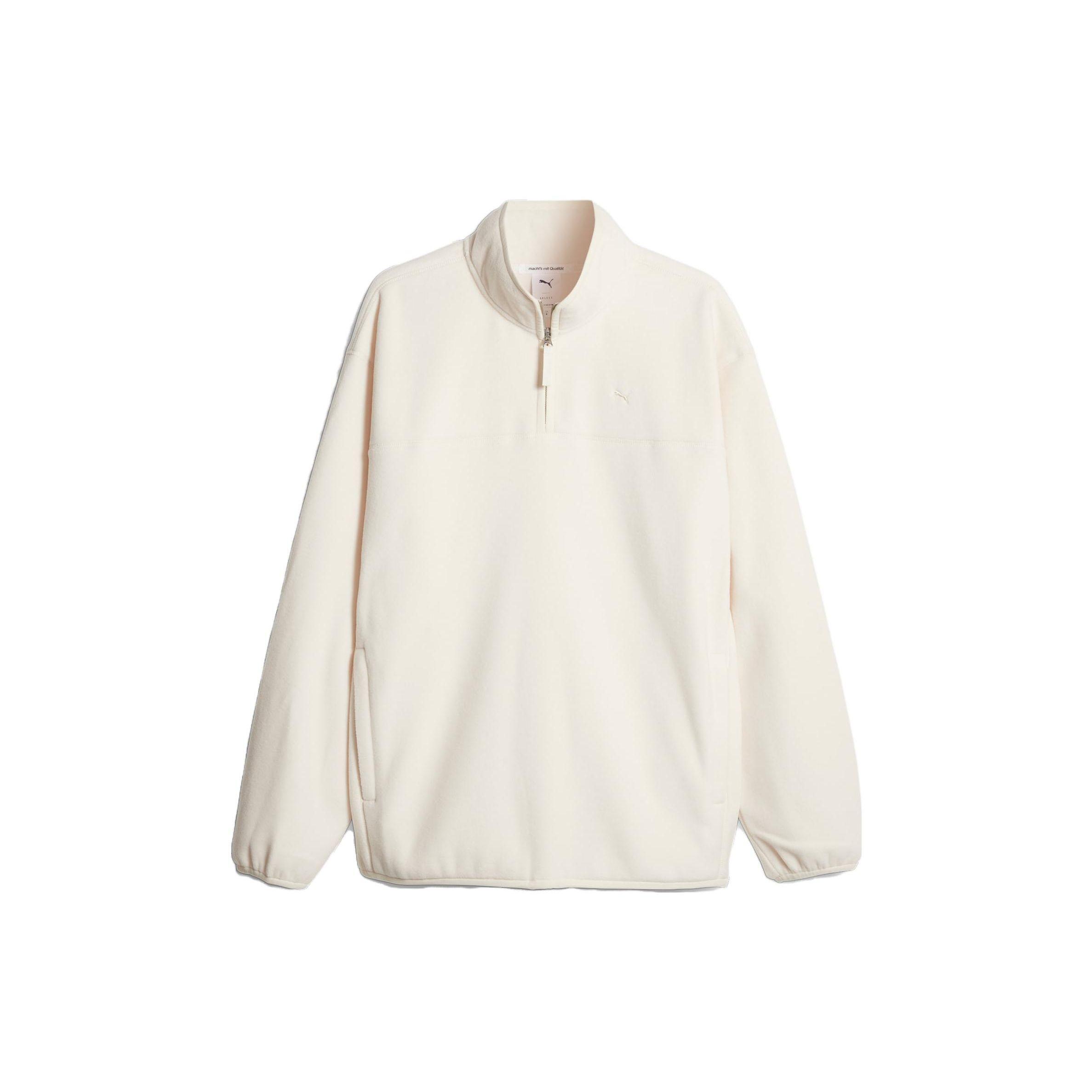 

PUMA MMQ Polar Fleece Half-Zip Sweatshirt Men s Beige 620820-87 L