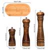 Macinini per Sale e Pepe, Macinino per Pepe in Legno Massello con Macinino Ceramico Regolabile Robusto 5" 8" 10" - Utensili da Cucina di Leeseph