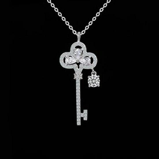 S925 Sterling Silver Light Luxury Key Necklace - Spring/Summer Clavicle Chain